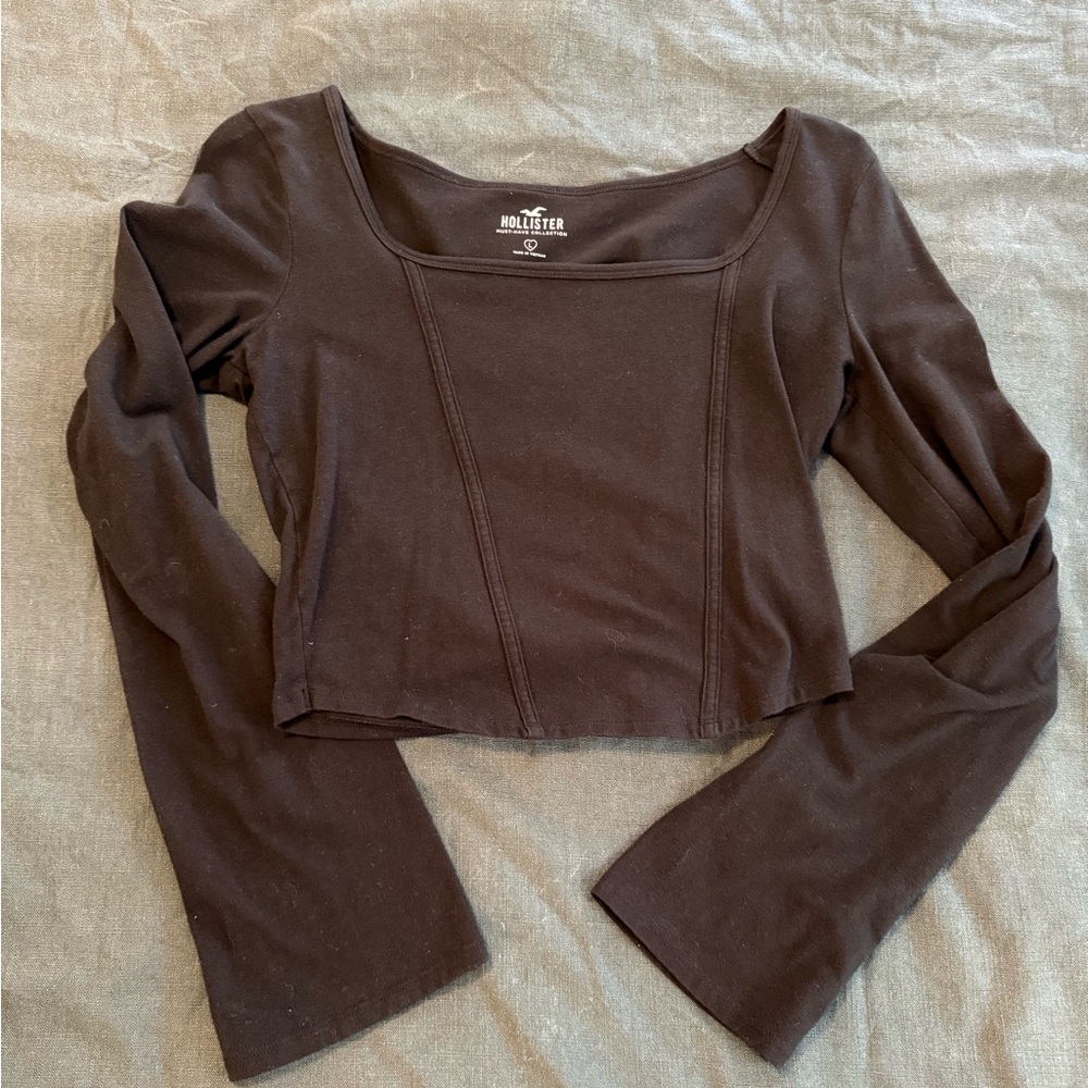 Hollister Women's Black Crop Top